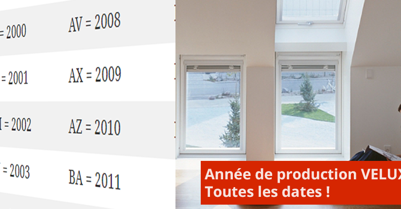 Comment connaître la date / année de fabrication de votre fenêtre de toit VELUX ?
